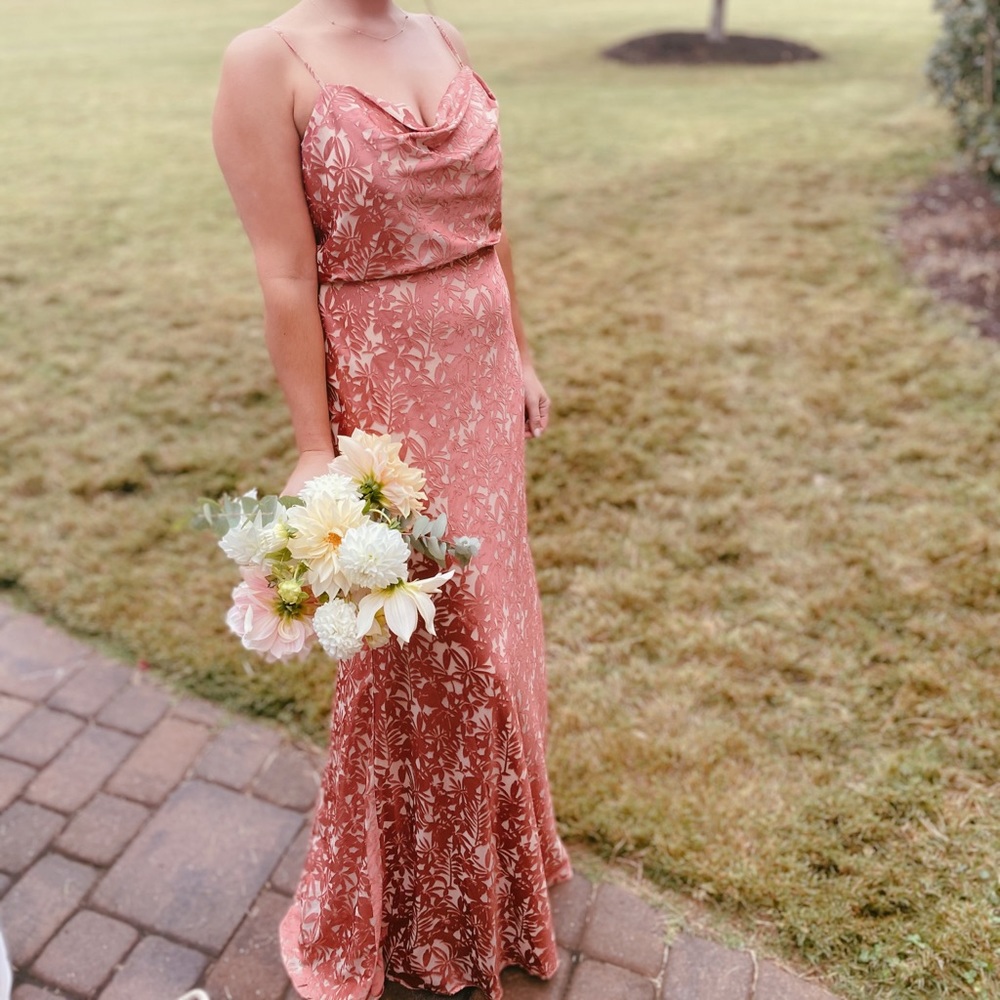Jenny Yoo Dahlia Cowl Neck Dress